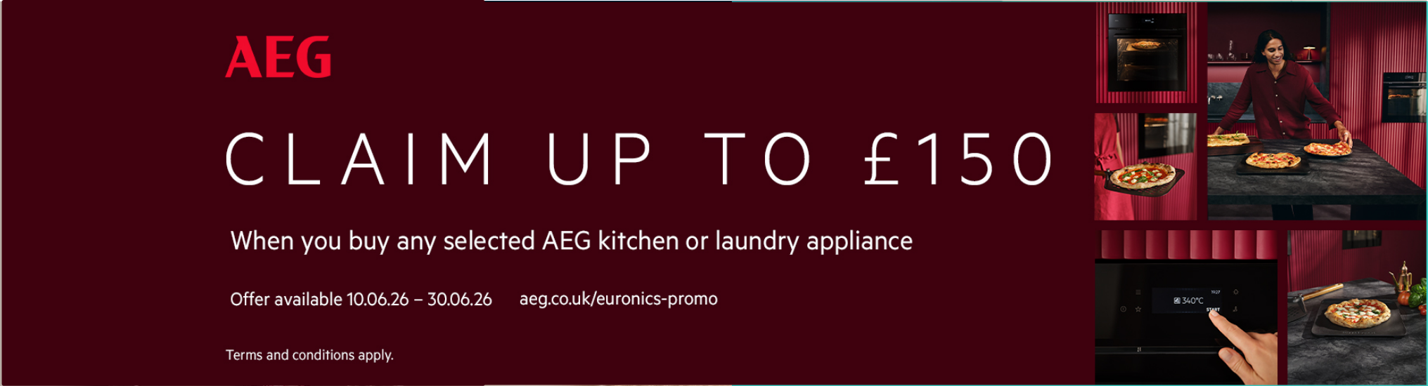 AEG Claim up to £150 Promotion