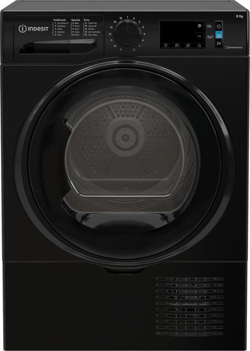 Indesit I3D81BUK 8KG Condenser Push and Go 59.5cm wide Freestanding Dryer Black