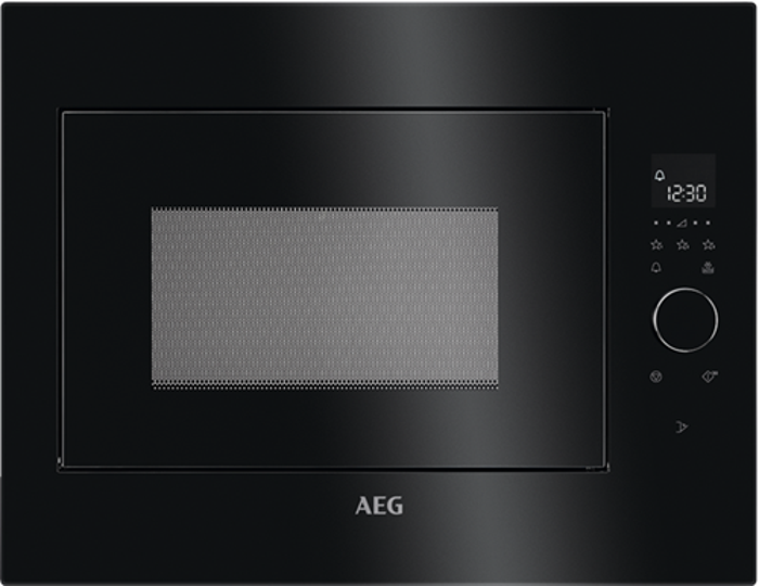 AEG MBE2658SEB 8000 26 Litres Built-in Microwave + BEX33501EB Built-in Single Electric Oven ( Built-In Combi Pack ) Black