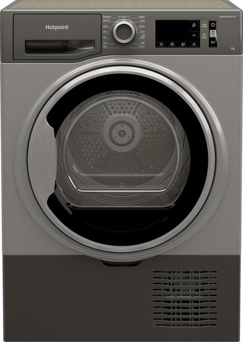 Hotpoint H3D91GSUK 9kg Condenser Sensor 10hr Crease Care 59.5cm wide Freestanding Dryer Graphite