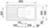 Blanco TOGA 6S 1 1/2 Bowl 95cm Inset Sink Stainless steel