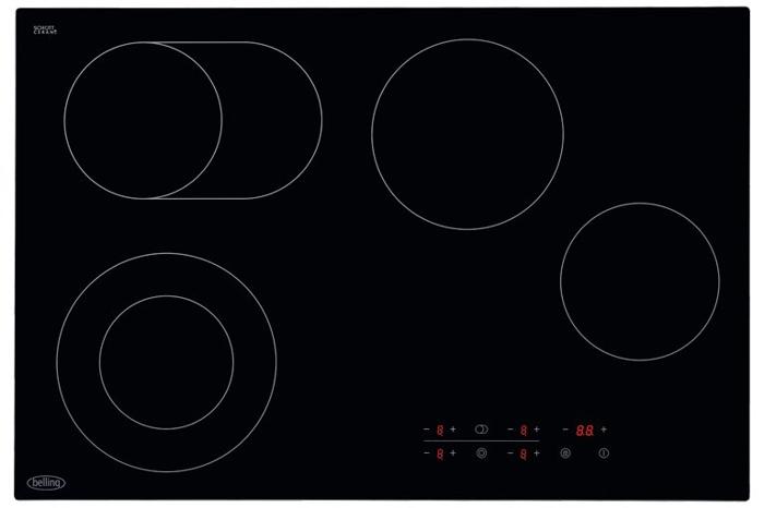 Belling CH772TX 77cm 4 Zone ( 444410135 ) Ceramic Hob Black