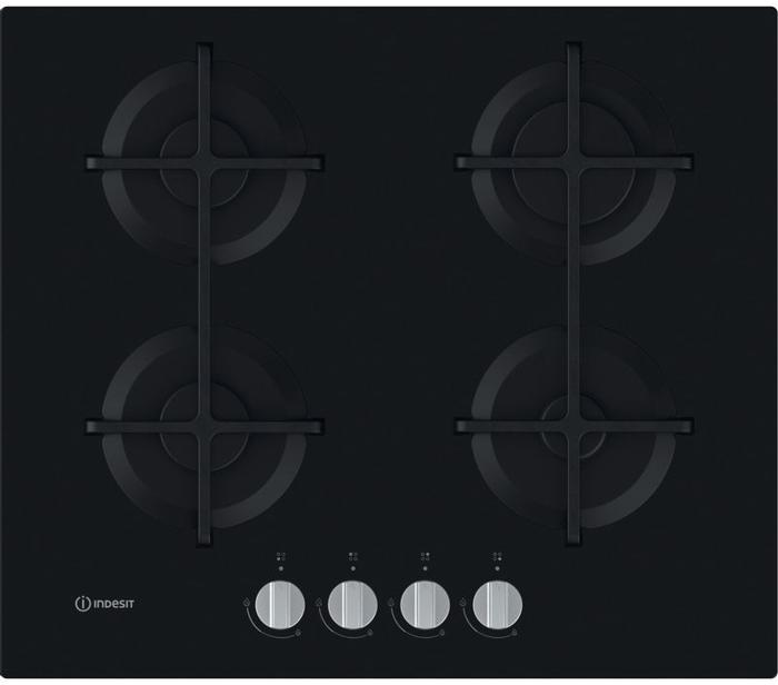 Indesit ING 61T/BK 59cm 4 Burners ( ING61TBK ) Gas Hob Black