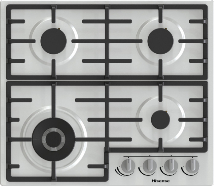 Hisense GM663XB 60cm 4 Burner Gas Hob Stainless steel