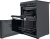Hotpoint Cannon CD67V9H2CA 60cm Ceramic Hob XL Fan Oven Freestanding Electric Cooker Anthracite