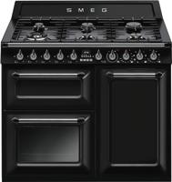 Smeg Victoria TR103BL 100cm Dual Fuel Range Cooker Black