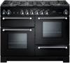 Rangemaster KCH110NGFBL 116690 Kitchener 110 All Gas Gas Range Cooker Black ( Chrome Trim )