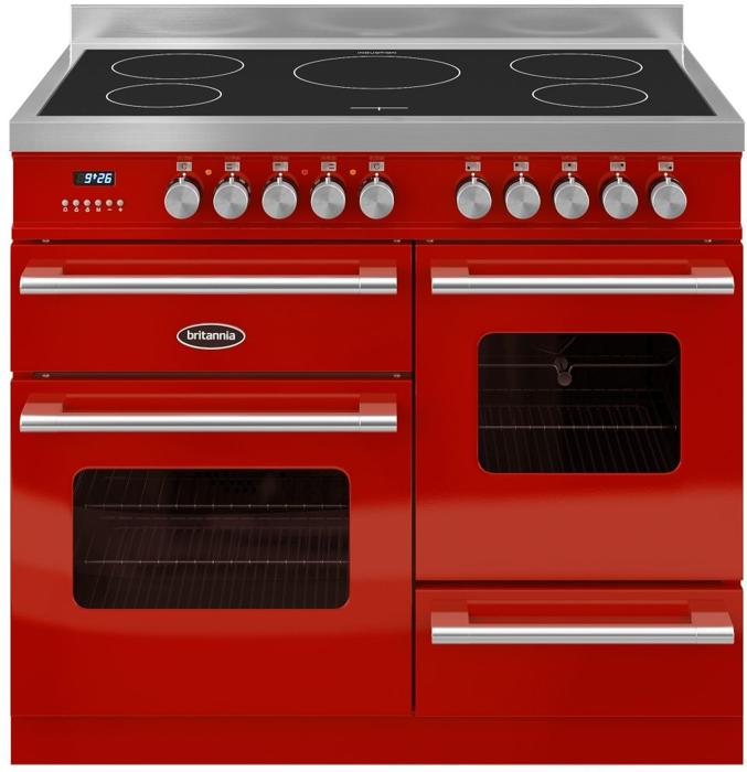 Britannia RC-10XGI-DE-RED Delphi 100cm Induction Range Cooker Red