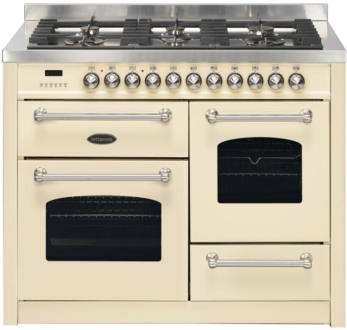 Britannia RC-11XGG-FL-CR Fleet 110cm Dual Fuel Range Cooker Cream