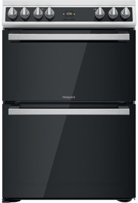 Hotpoint HDT67V9H2CW 60cm Ceramic Hob XL Cavities Freestanding Electric Cooker White