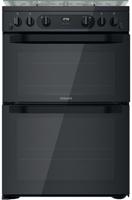 Hotpoint HDM67G0CCB/UK 60cm Freestanding Gas Cooker Black