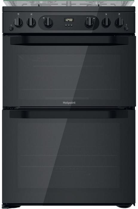 Hotpoint HDM67G0CCB/UK 60cm Freestanding Gas Cooker Black