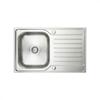 Carysil ET17 Deep Bowl Echo Compact Single Bowl & Drainer Inset Sink Brushed Steel