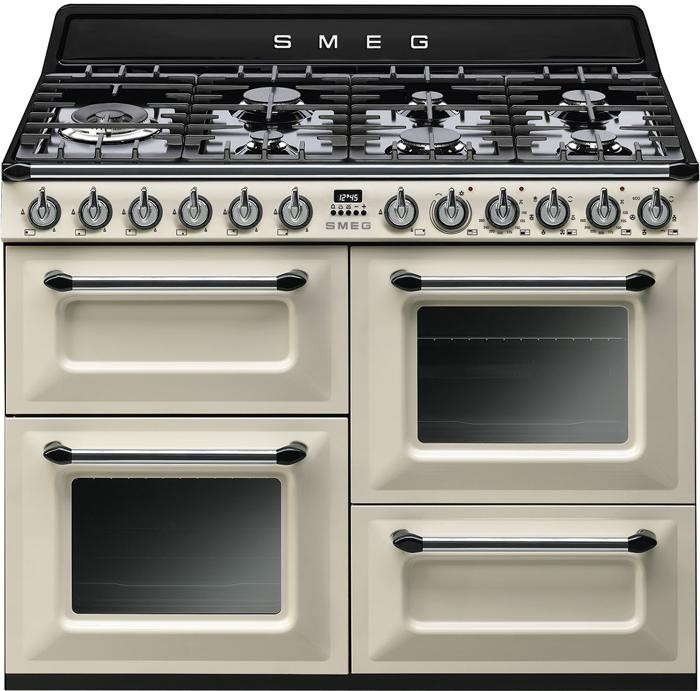 Smeg TR4110P1 Victoria 110cm Dual Fuel Range Cooker Cream
