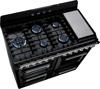 Smeg TR4110BL1 Victoria 110cm Dual Fuel Range Cooker Black