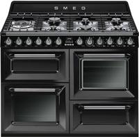 Smeg TR4110BL1 Victoria 110cm Dual Fuel Range Cooker Black