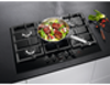 AEG HKB75450NB 8000 Series Flamelight Gas On Glass 75cm Gas Hob Black Glass