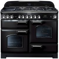 Rangemaster CDL110DFFBL/C Classic Deluxe 110 ( 79780 ) Dual Fuel Range Cooker Black ( Chrome Trim )