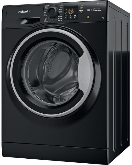 Hotpoint NSWF 944C BS UK N 9kg 1400Spin Antistain 59.5cm ( NSWF944CBS ) Freestanding Washing Machine Black