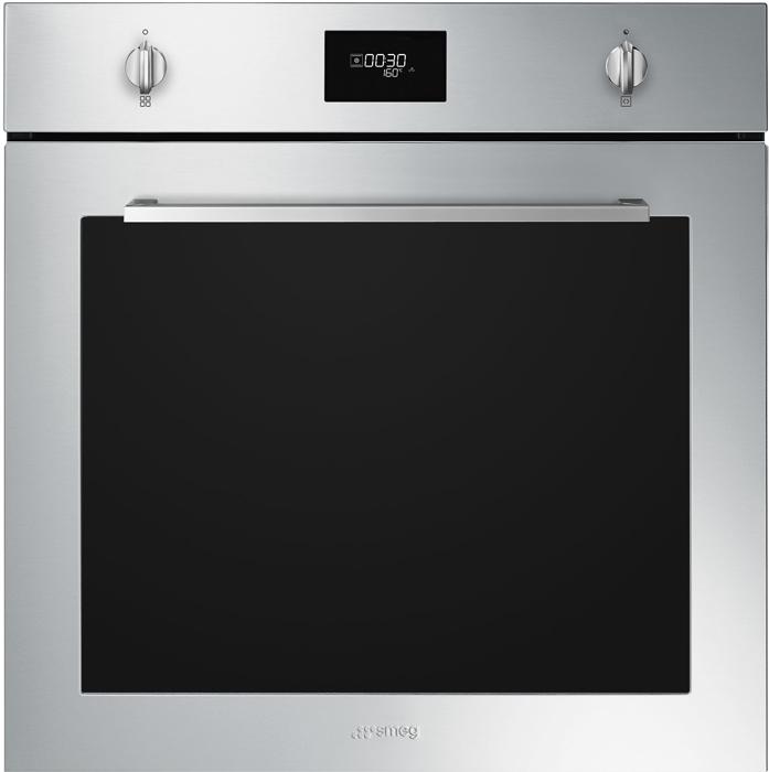 Smeg SFP6401TVX1  Cucina 60cm Fan Assisted Fingerproof 70-Litre Built-in Single Electric Oven Stainless steel