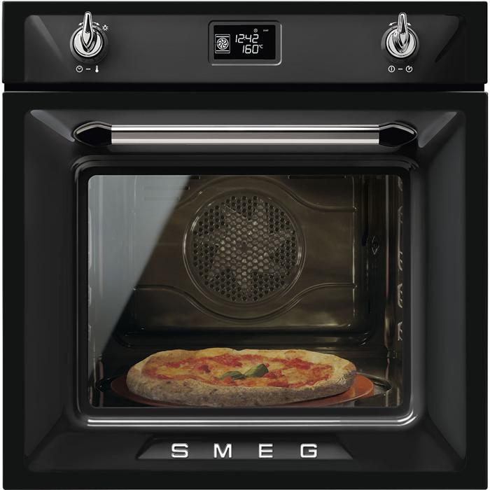 Smeg SFP6925NPZE1 Victoria 60cm  65-Litre Multifunction Built-in Single Electric Oven Black