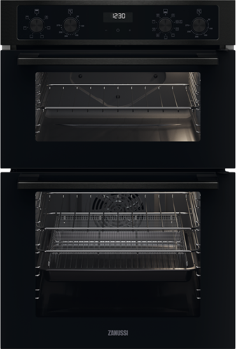 Zanussi ZKCNA4K1 Built-in Double Electric Oven Black