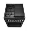 Rangemaster CLA60NGFBL/C  60cm Natural Gas 4 Burner ( 128060 ) Freestanding Gas Cooker Black ( Chrome Trim )