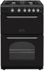Rangemaster CLA60NGFBL/C  60cm Natural Gas 4 Burner ( 128060 ) Freestanding Gas Cooker Black ( Chrome Trim )