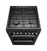 Rangemaster CLA60NGFBL/C  60cm Natural Gas 4 Burner ( 128060 ) Freestanding Gas Cooker Black ( Chrome Trim )