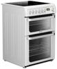 Hotpoint HUE61PS 60cm Electric Double Cooker Ceramic Hob Freestanding Electric Cooker White
