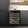 Caple WI6143BG 60cm Undercounter 1 x Zone cab sense 52 Wine Bottles Wine Cooler Black Glass