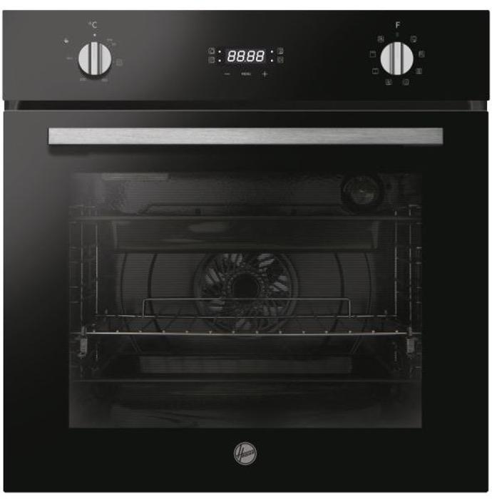 Hoover HOC3T3058BI Single Electric Oven + HVG6K3B 4 Burner Gas Hob ( Oven and Hob Pack ) Black