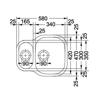 Franke Compact Plus CPX 160P 1.5 Bowl  Reversible ( CPX160P ) Undermount Sink Stainless steel