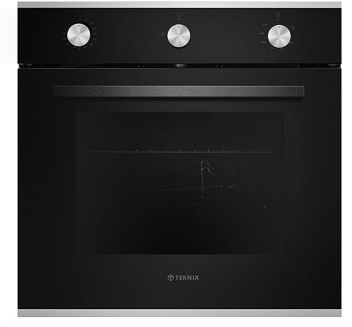 Teknix SCS64GX 60cm Minute Timer 43-Litre Built-in Single Gas Oven Stainless steel