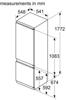 Siemens KI87VVSE0G iQ300 177.2 x 54.1 cm Sliding Hinge 270-Litre 70/30 Integrated Fridge Freezer White