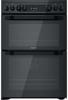 Hotpoint HDM67V92HCB 60cm Double Oven & Ceramic Hob 77-Litre Freestanding Electric Cooker Black