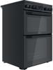 Hotpoint HDM67V92HCB 60cm Double Oven & Ceramic Hob 77-Litre Freestanding Electric Cooker Black