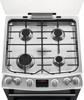 Zanussi ZCG63260XE 60cm Electric Grill 4 x Gas Burner Hob Freestanding Gas Cooker Stainless steel