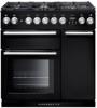 Rangemaster PROP90DFFGB/C Professional+ 90 ( 91630 ) Dual Fuel Range Cooker Black ( Chrome Trim )