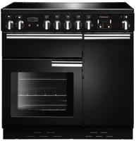 Rangemaster PROP90EIGB/C Professional+ 90 ( 91730 ) Induction Range Cooker Black ( Chrome Trim )