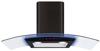 CDA EKP90BL 90cm Curved Glass Extractor with Edge Lighting Hood Black