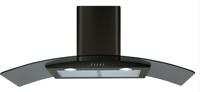 CDA ECP102BL  Curved glass extractor Hood Black