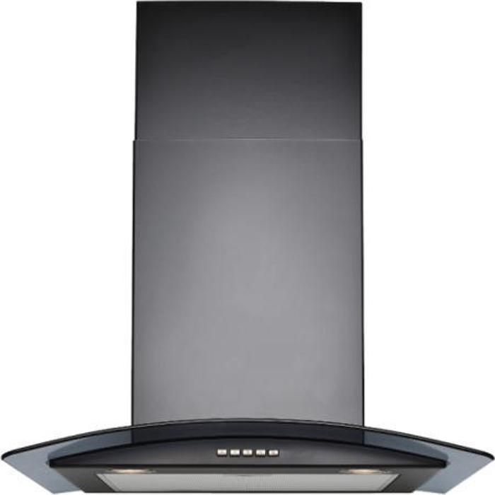 GDHA 600CGH mk2 (444443284) Chimney Curved Glasss Canopy Hood Black