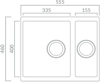 Prima CPR354 GRANITE 1.5 BOWL Undermount Sink White