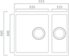 Prima CPR353 GRANITE 1.5 BOWL Undermount Sink Black