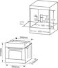 Montpellier SFO74B 70-Litre Multifunction Built-in Single Electric Oven Black Glass