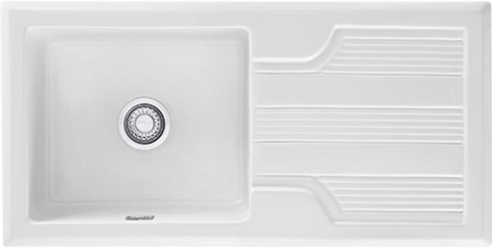 Franke Galassia GAK 611 Ceramic 1.0 Bowl ( GAK611 ) Inset Sink White
