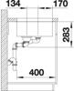 Blanco Ypsilon 550U Right Hand Main Bowl Undermount 1.5 Bowl Sink Stainless steel