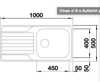 Blanco DINAS XL 6 S Single Bow + Rangemaster TMR1BF Dual Lever Tap ( Sink and Tap ) Stainless steel