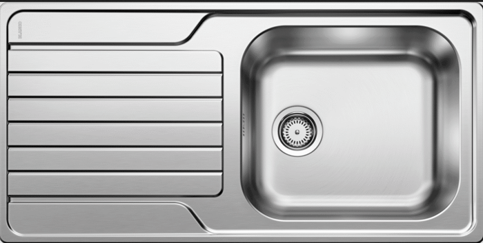 Blanco DINAS XL 6 S Single Bow + Rangemaster TMR1BF Dual Lever Tap ( Sink and Tap ) Stainless steel